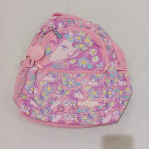 Tas Ransel Anak Sekolah "Smiggle Fly Hi Classic" warna Pink motif Unicorn