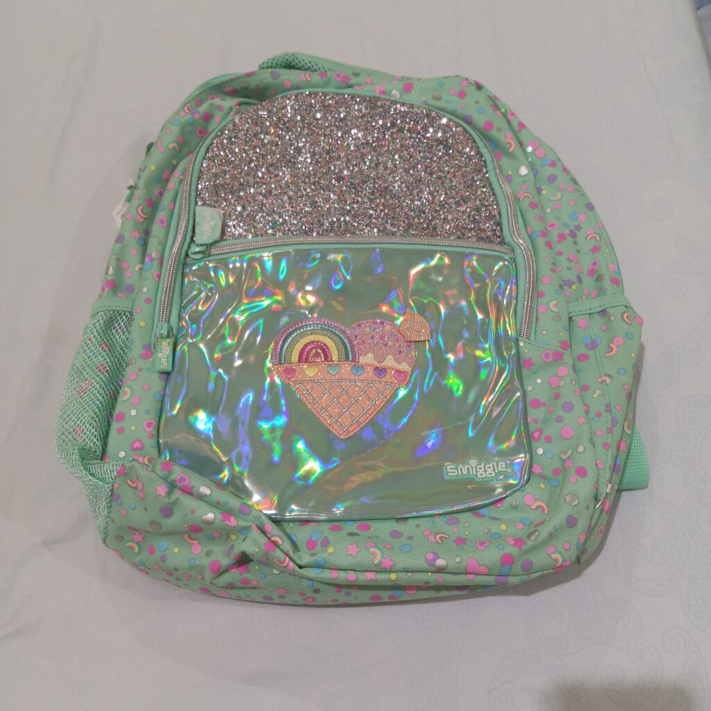 Tas Ransel Anak Sekolah "Smiggle Wish Ice Cream" warna  Mint  Motif Ice Cream