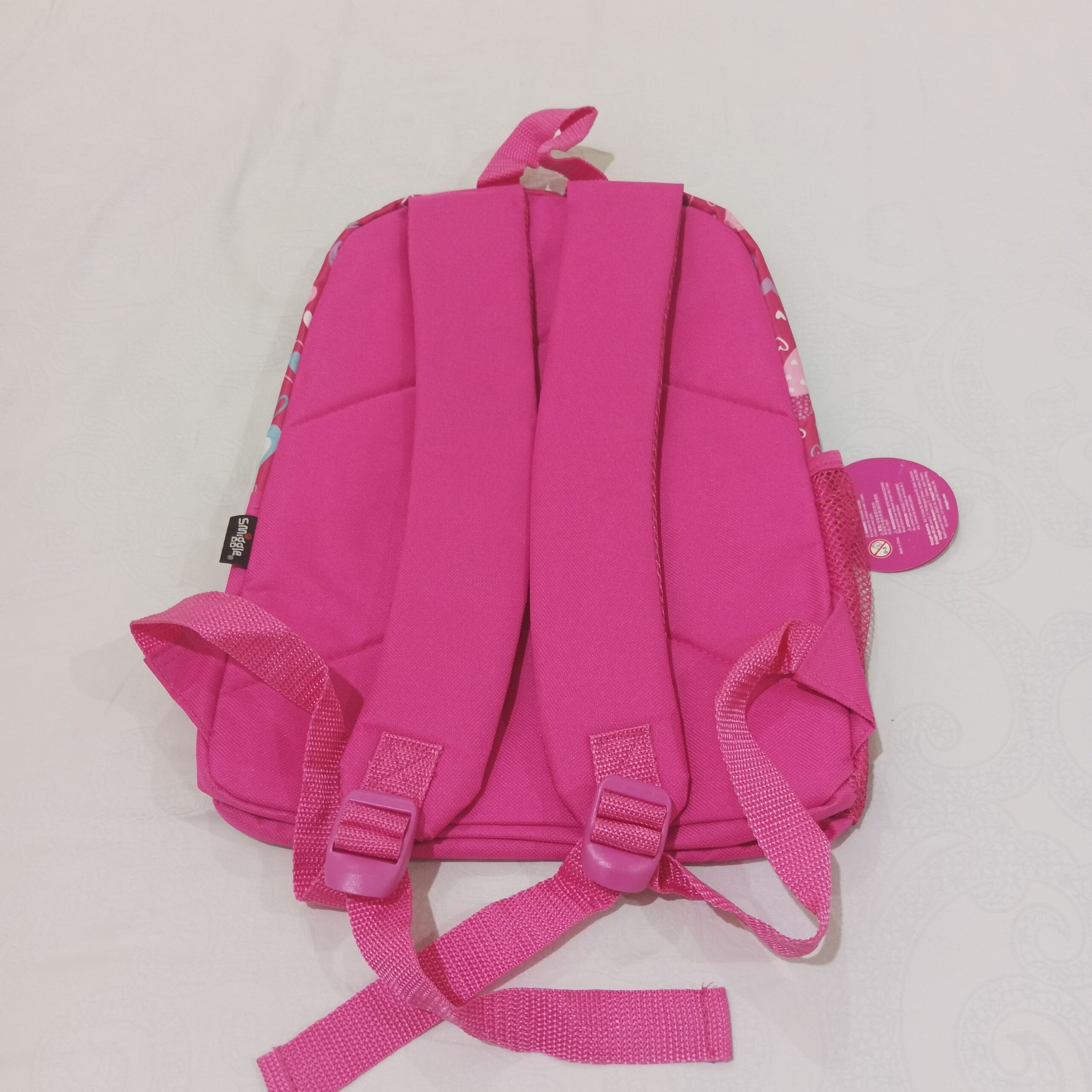 Tas Ransel Anak Sekolah (PAUD/Kindergaten) "Smiggle Giggle Heart Print Pink" warna Pink Motif Pink Heart - Gambar 3