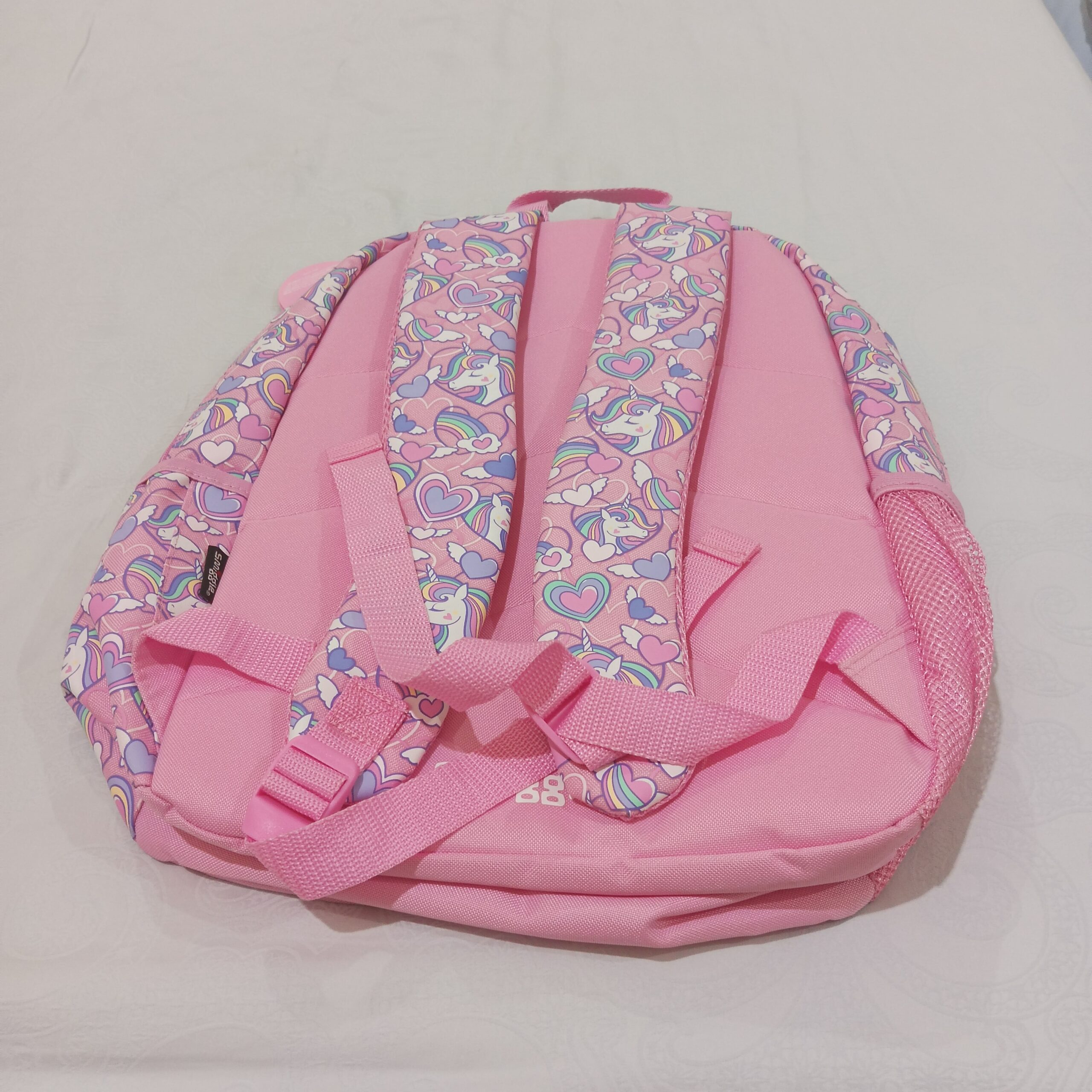 Tas Ransel Anak Sekolah "Smiggle Fly High Classic" Warna Pink Motif "Unicorn Patch" - Gambar 3