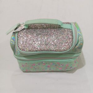 Tas Makan Siang Anak "Smiggle Bright Eyes Double Decker Lunchbox" Warna Mint Motif Glitter
