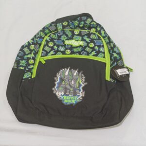 Tas Ransel Anak Sekolah "Smiggle Classic Dash Beast Mode Dino" Warna Black Green Motif Dinosaurus