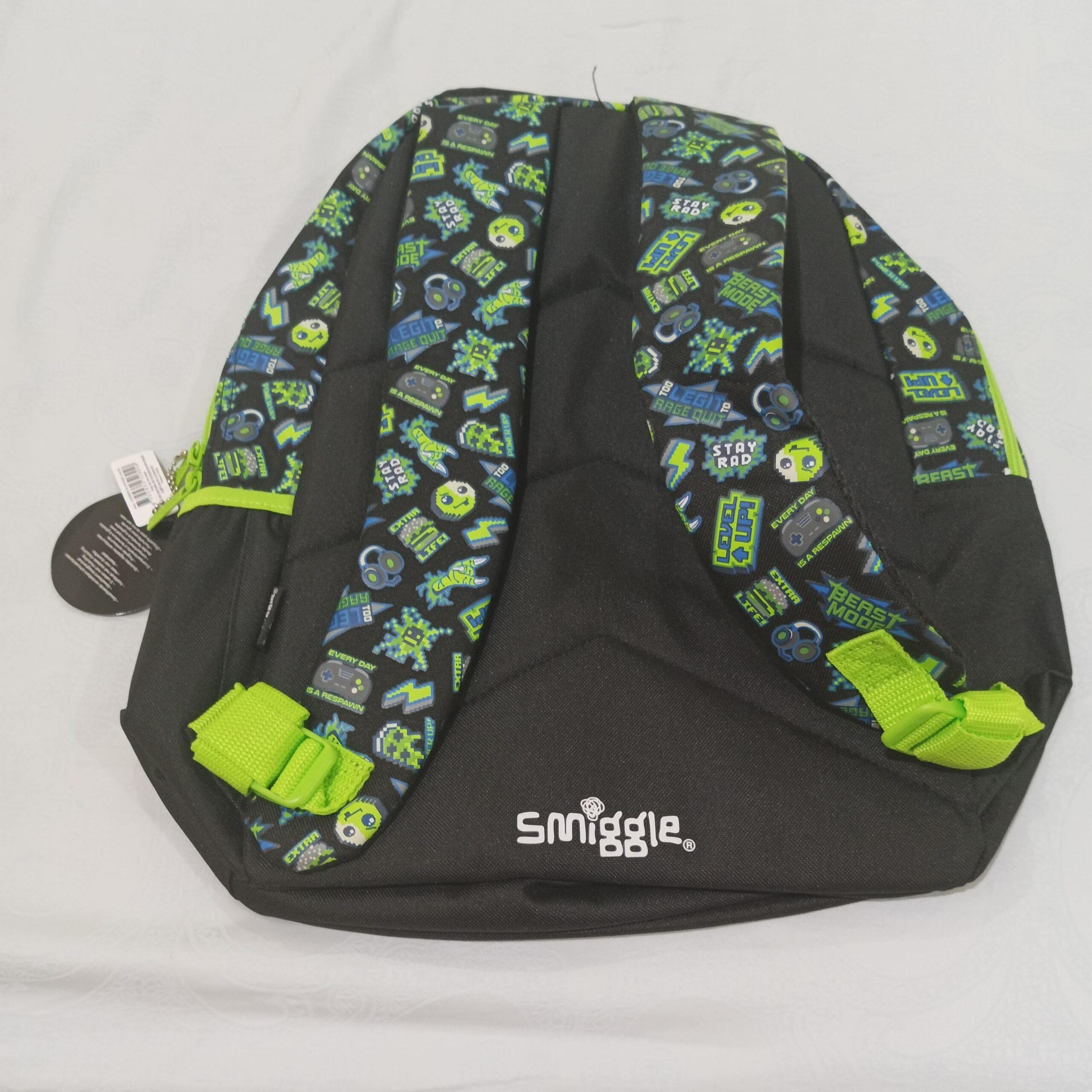 Tas Ransel Anak Sekolah "Smiggle Classic Dash Beast Mode Dino" Warna Black Green Motif Dinosaurus - Gambar 6