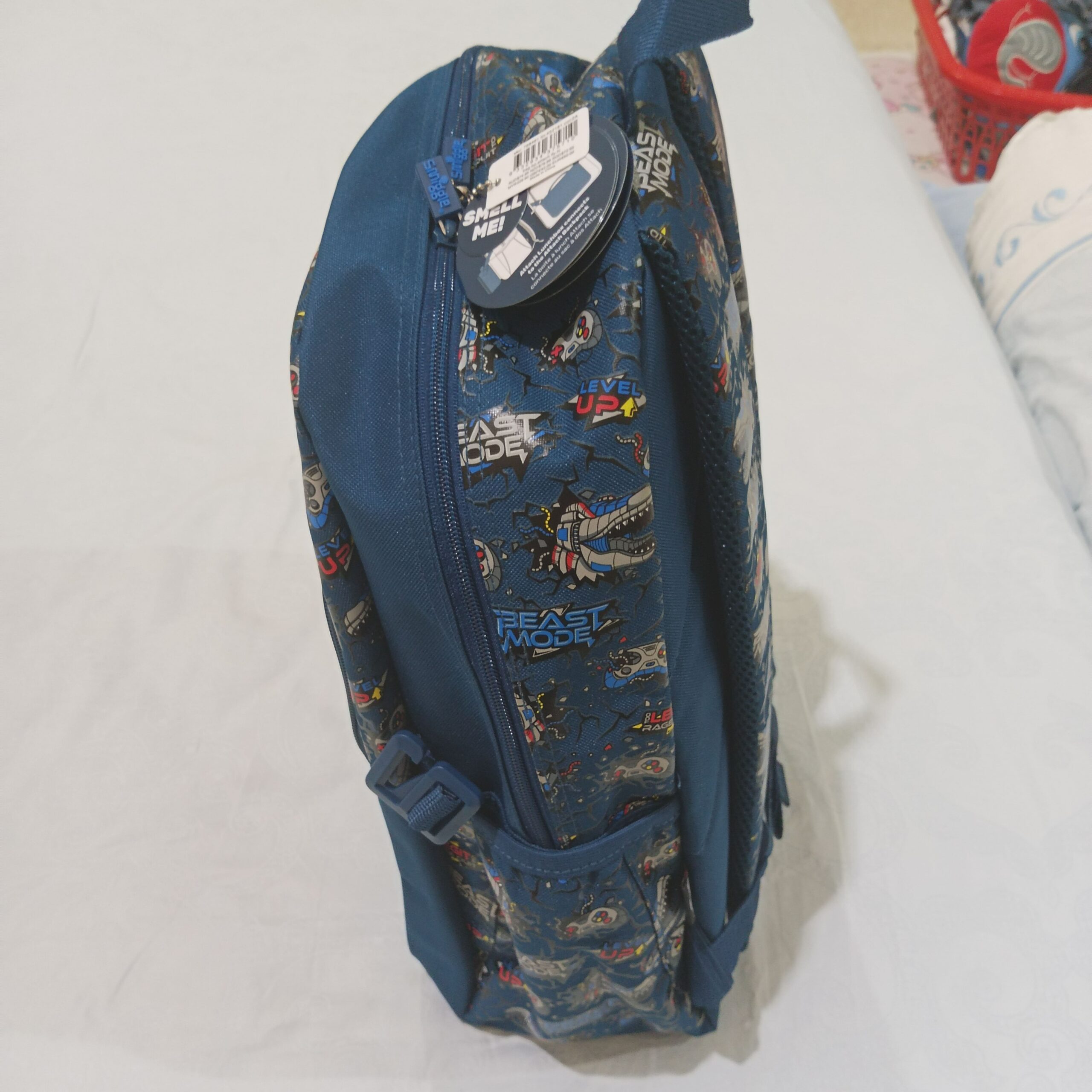 Tas Ransel anak "Smiggle Fly High Classic Attach Backpack Beast Mode" Warna Navy Blue Motif Dino Gaming! - Gambar 3